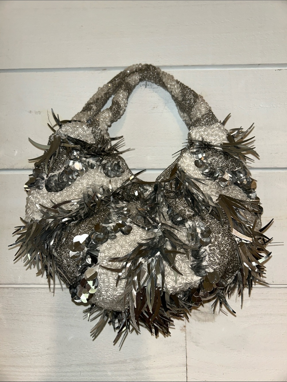 Viral India  Sequined Fringe beaded Hobo Bag